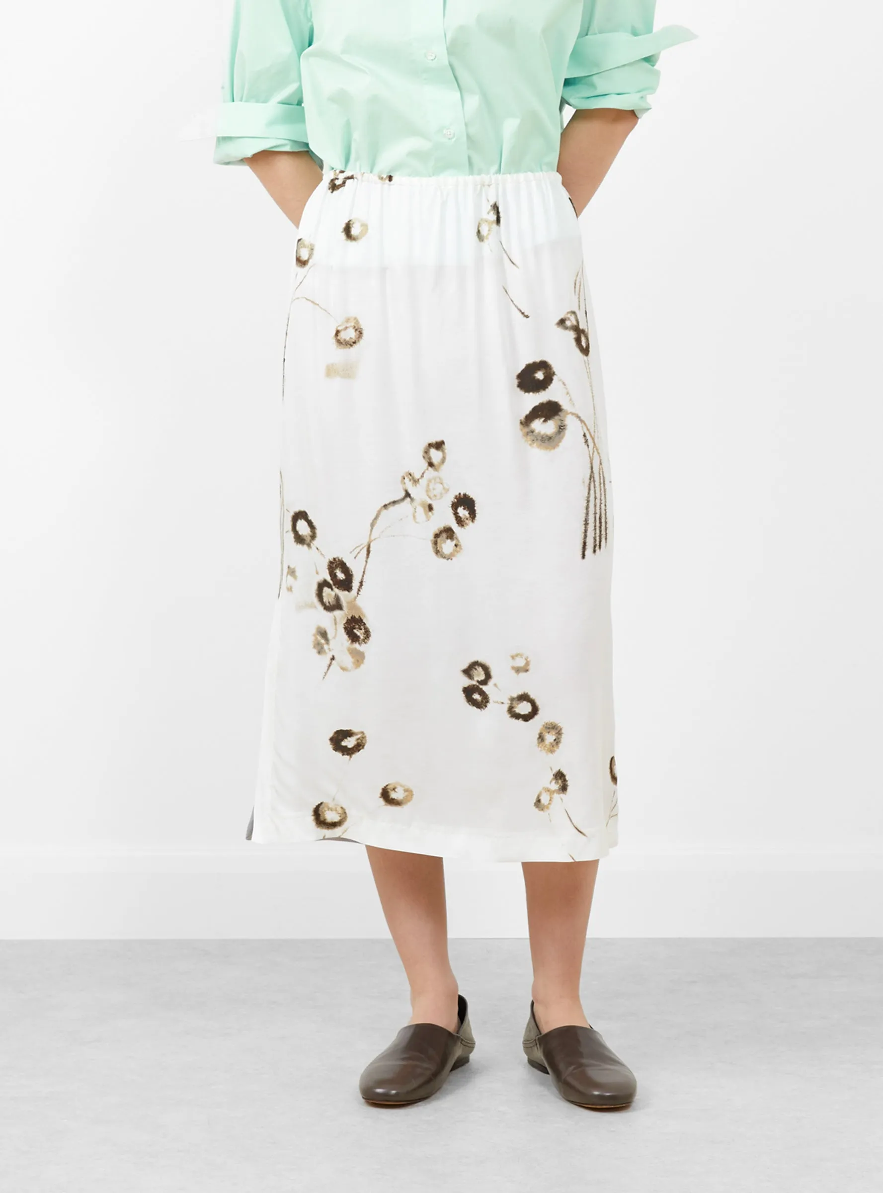 Printed Long Skirt with Lace Multi sold by Garbstore