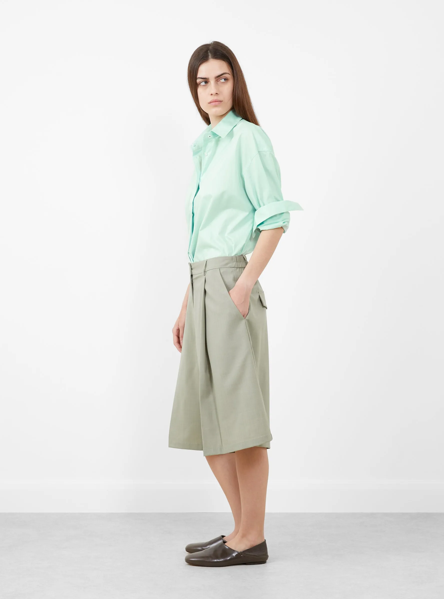 Tailoring Stitch Bermuda Shorts Salvia sold by Garbstore product image thumbnail 3