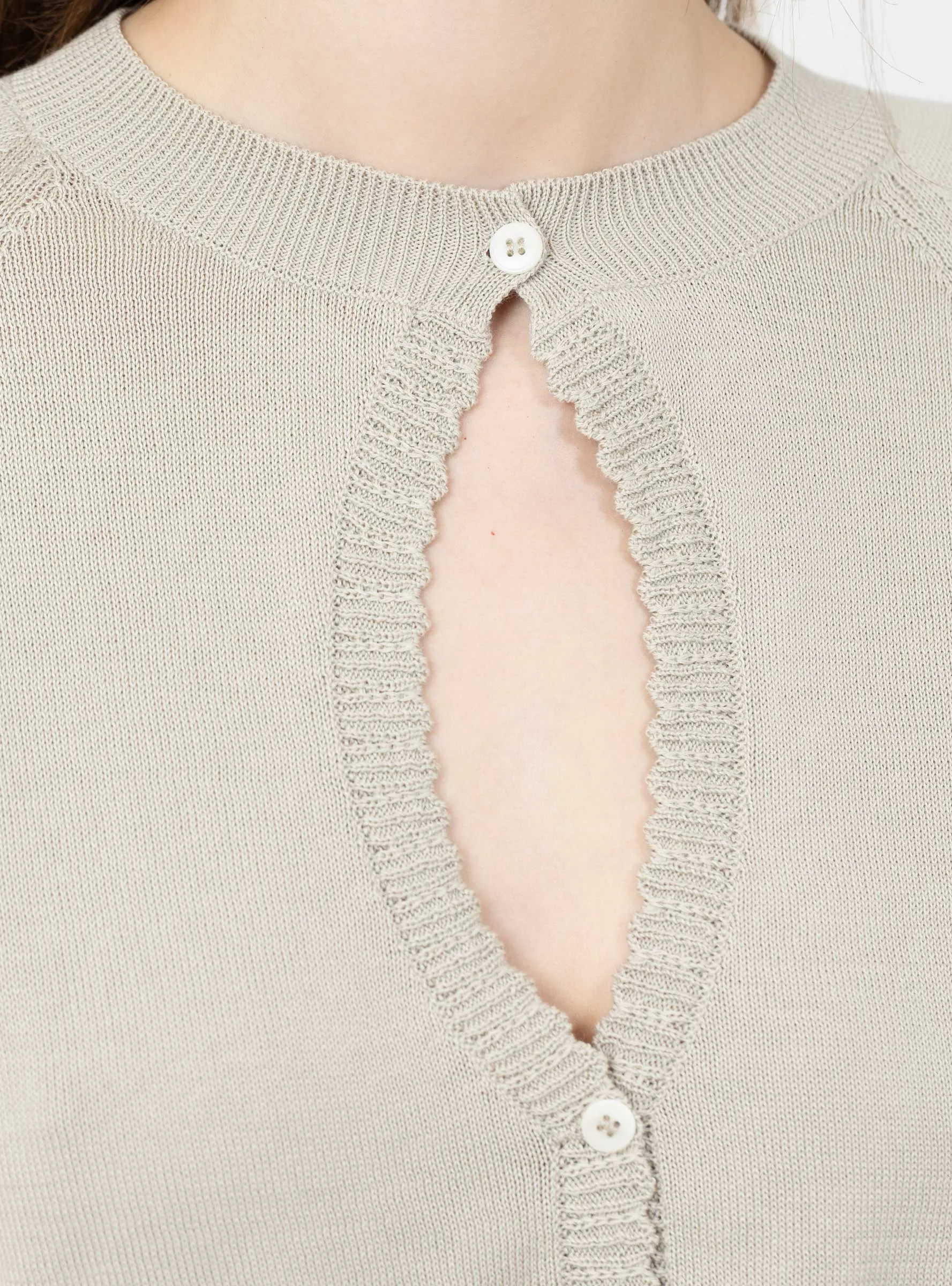 Organic Cotton Cut Out Top Pearl Grey sold by Garbstore product image thumbnail 4