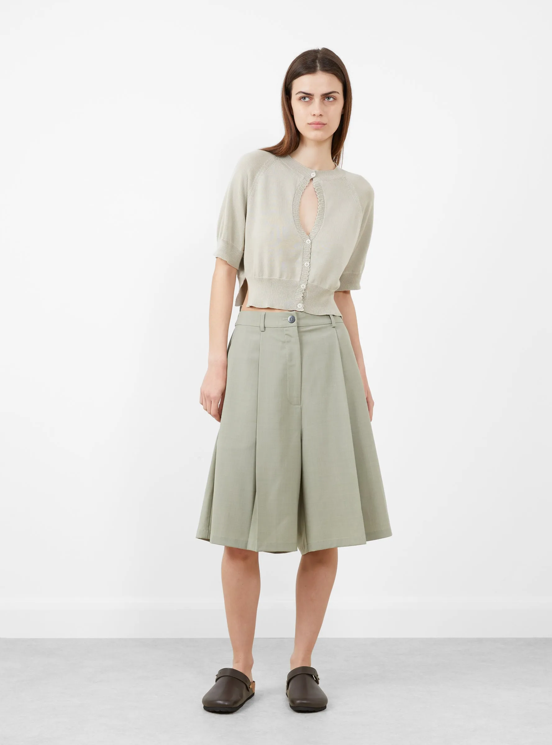 Organic Cotton Cut Out Top Pearl Grey sold by Garbstore