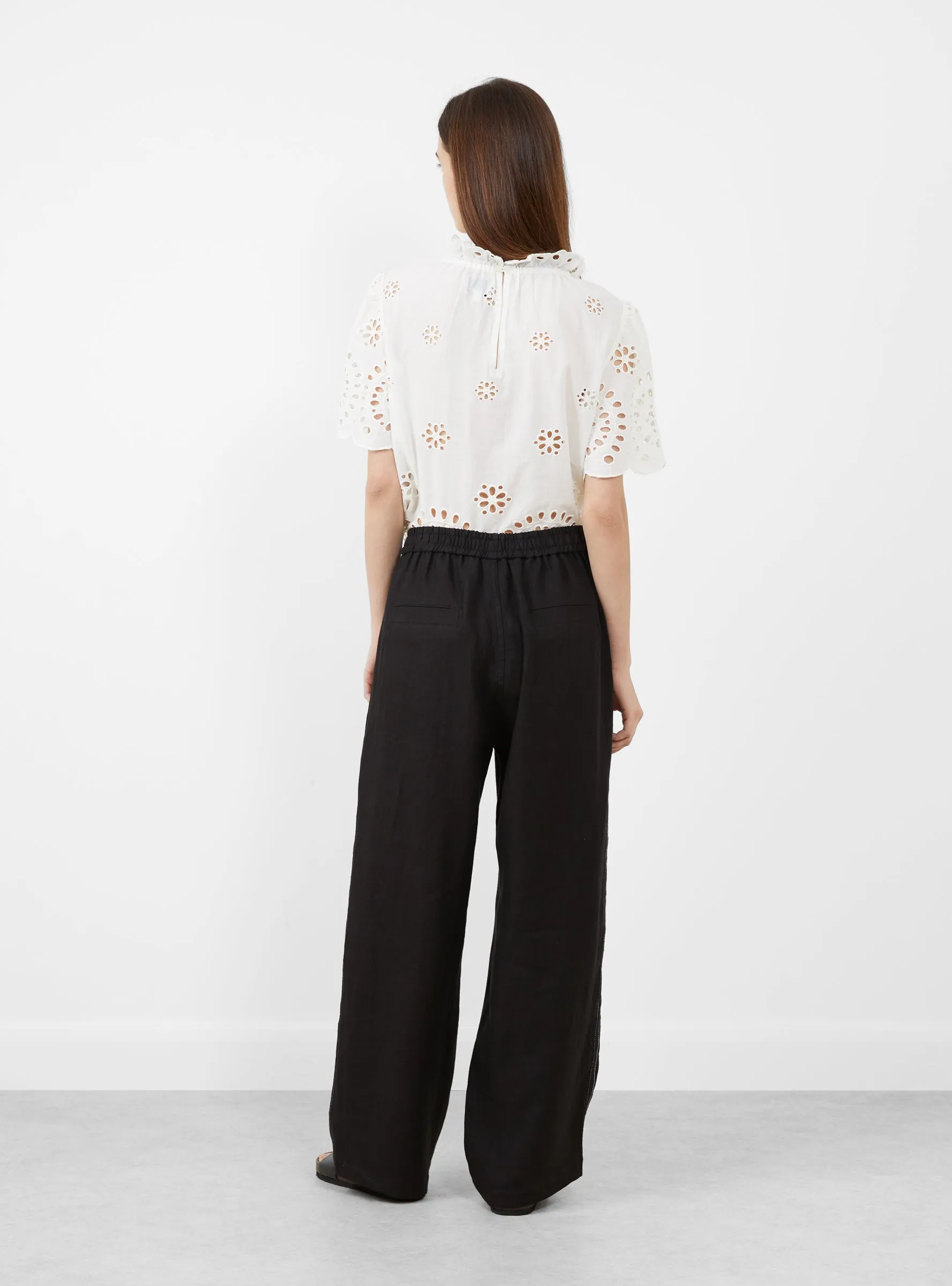 Linen Pants with Lace Black sold by Garbstore product image thumbnail 3