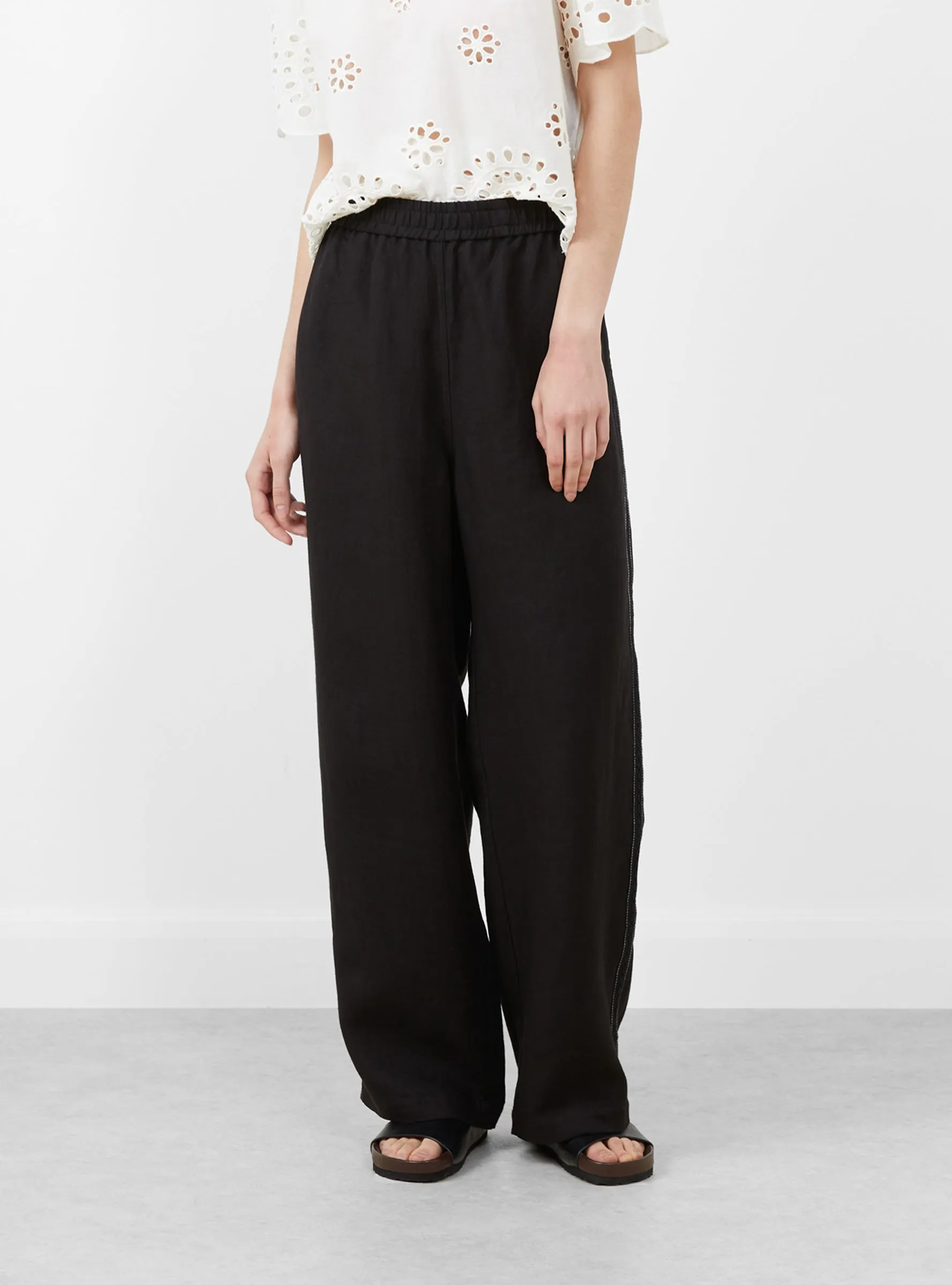 Linen Pants with Lace Black sold by Garbstore product image thumbnail 4