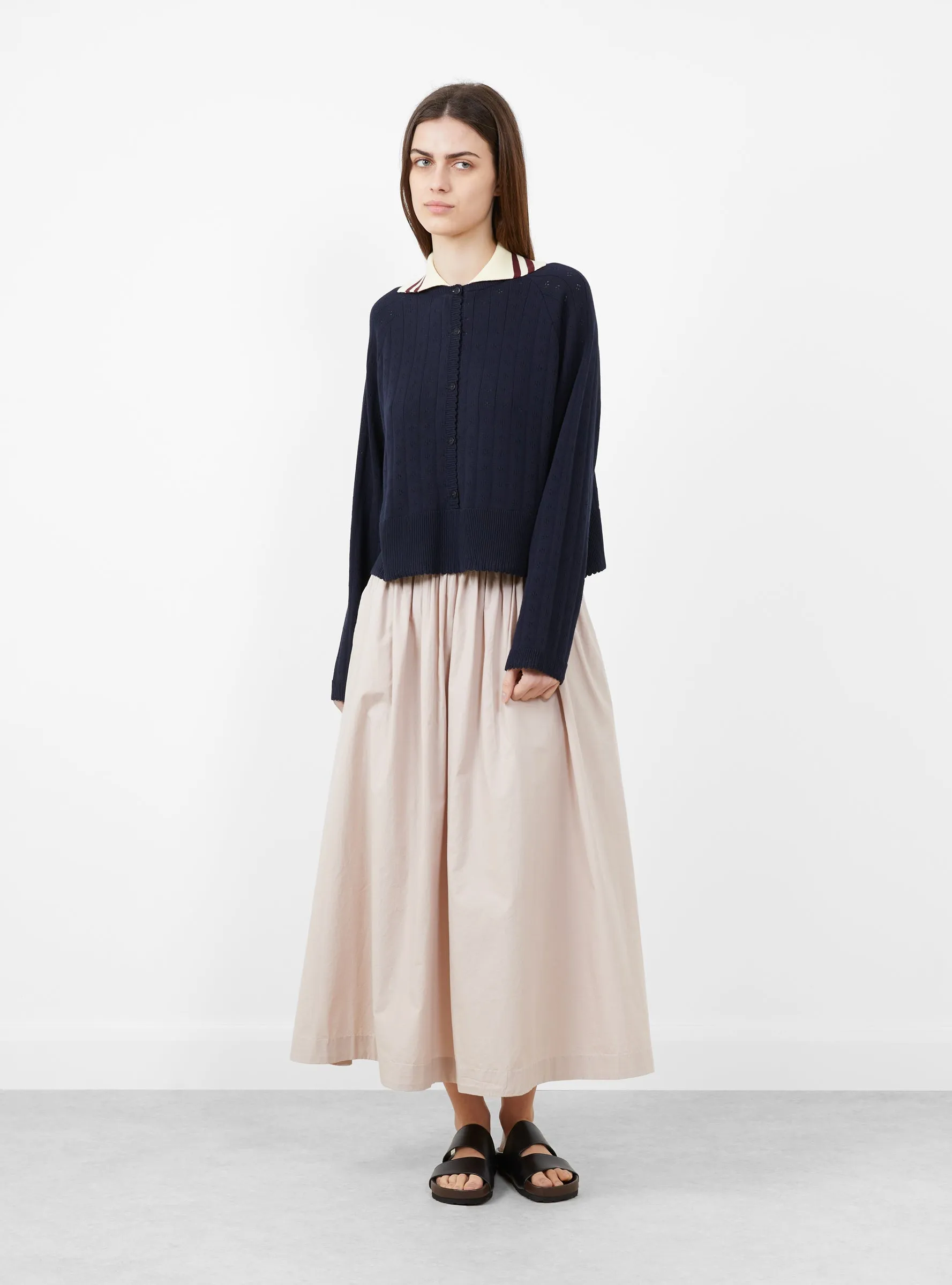 Organic Cotton Long Sleeve Polo Navy sold by Garbstore