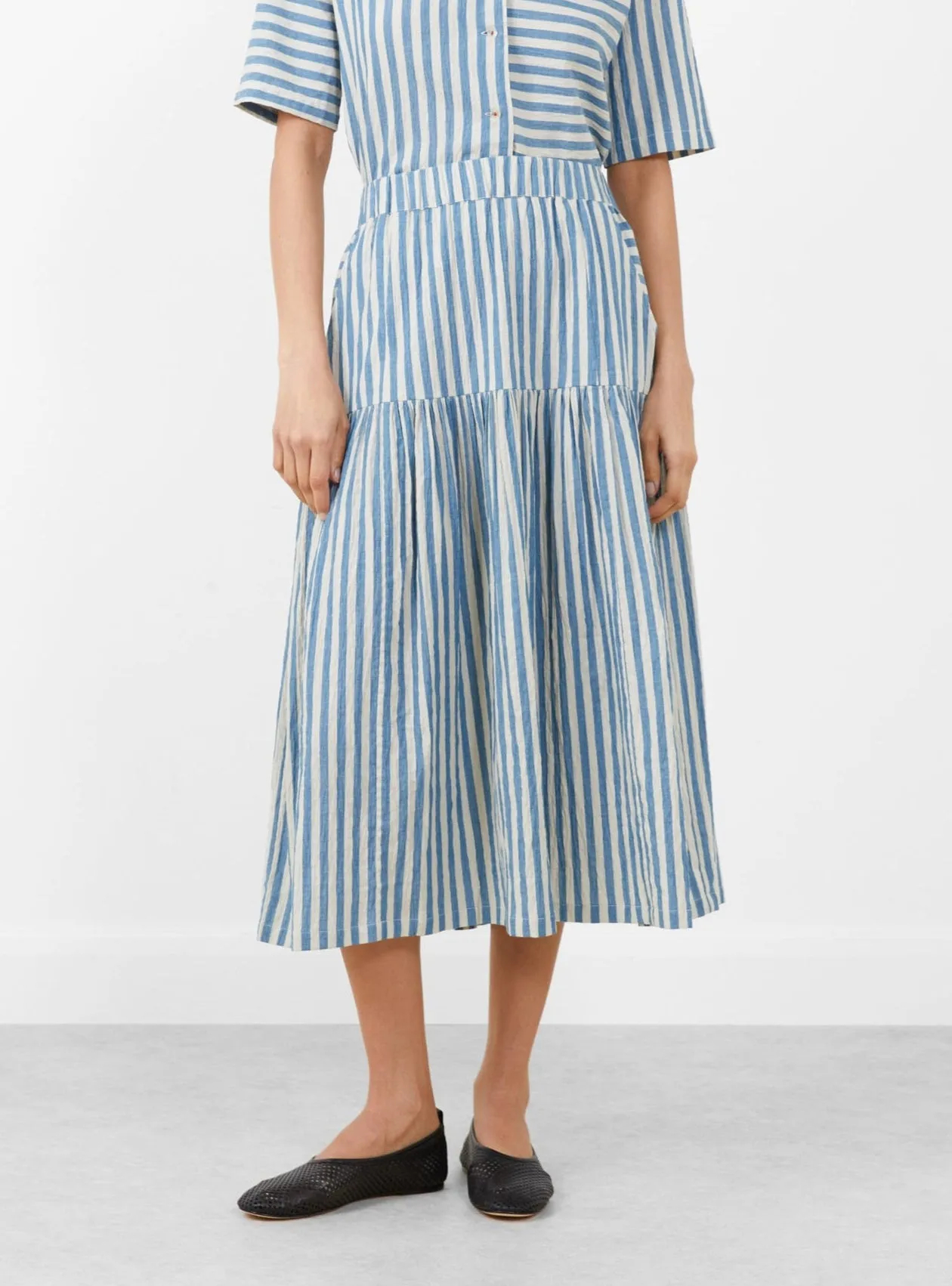 Dizzy Skirt Blue Stripe sold by Garbstore