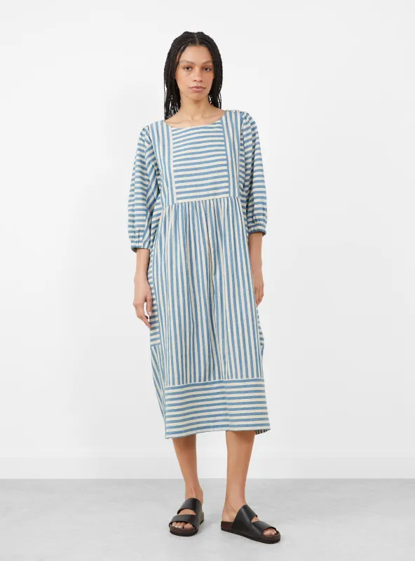 Betsy Dress Blue Stripe made by Garbstore
