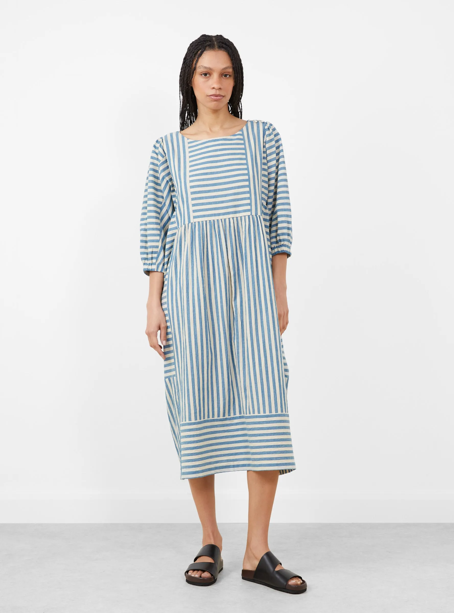 Betsy Dress Blue Stripe sold by Garbstore