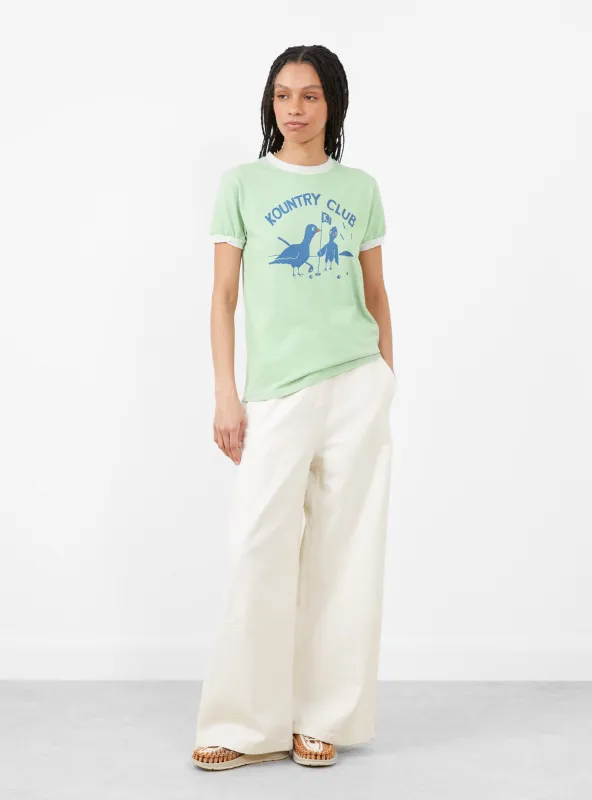 20 Jersey Ringer T-Shirt Kountry Club Mint made by Kapital