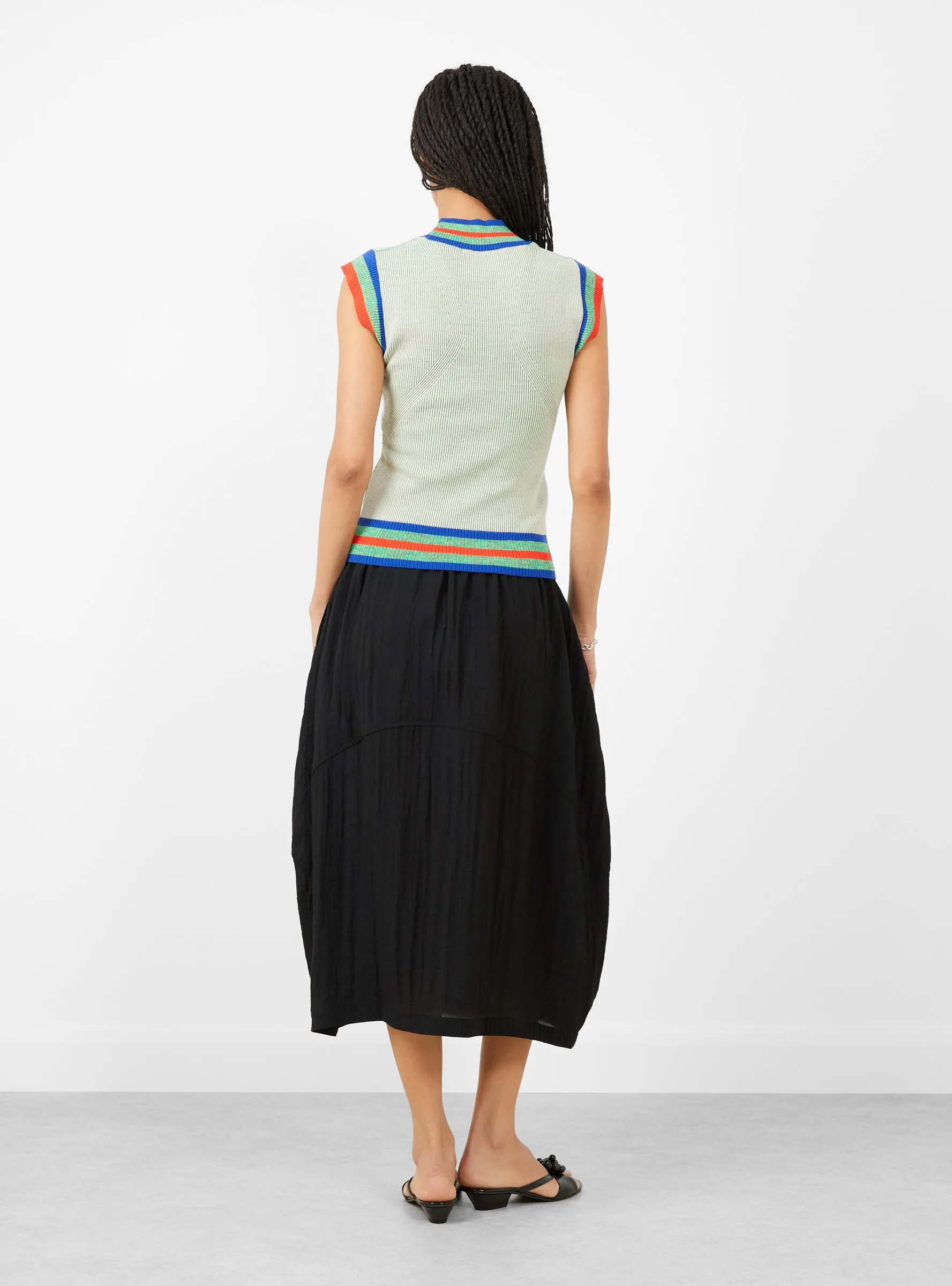 Scuba Knit Top Green and Beige Grid sold by Garbstore product image thumbnail 4