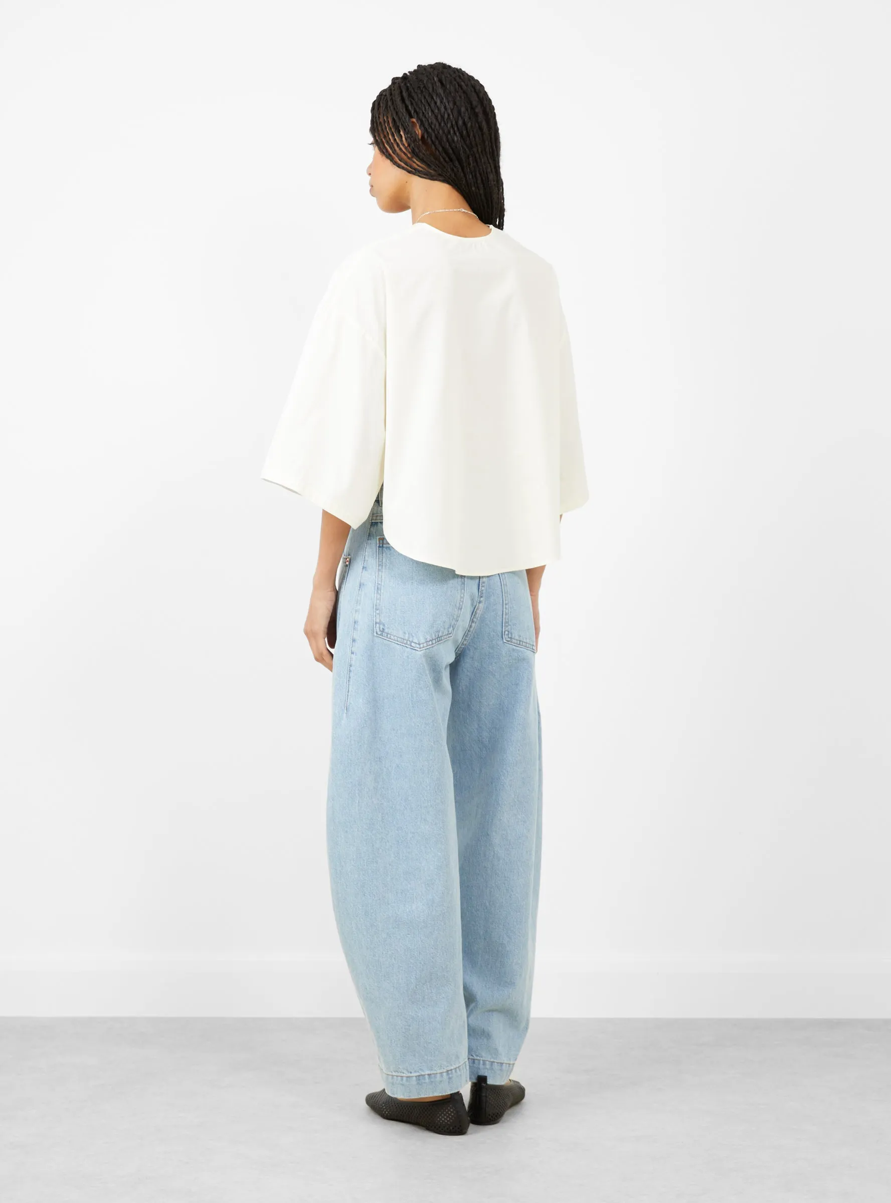 Circle Hem V-Neck Top Papyrus sold by Garbstore product image thumbnail 4