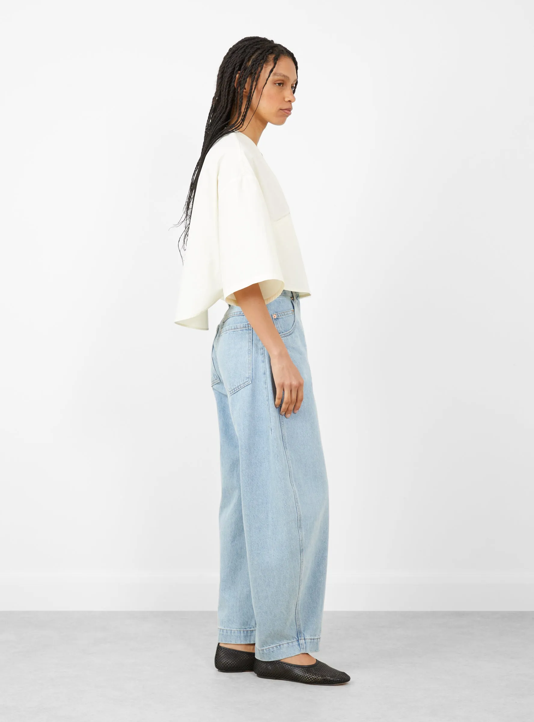 Circle Hem V-Neck Top Papyrus sold by Garbstore product image thumbnail 3