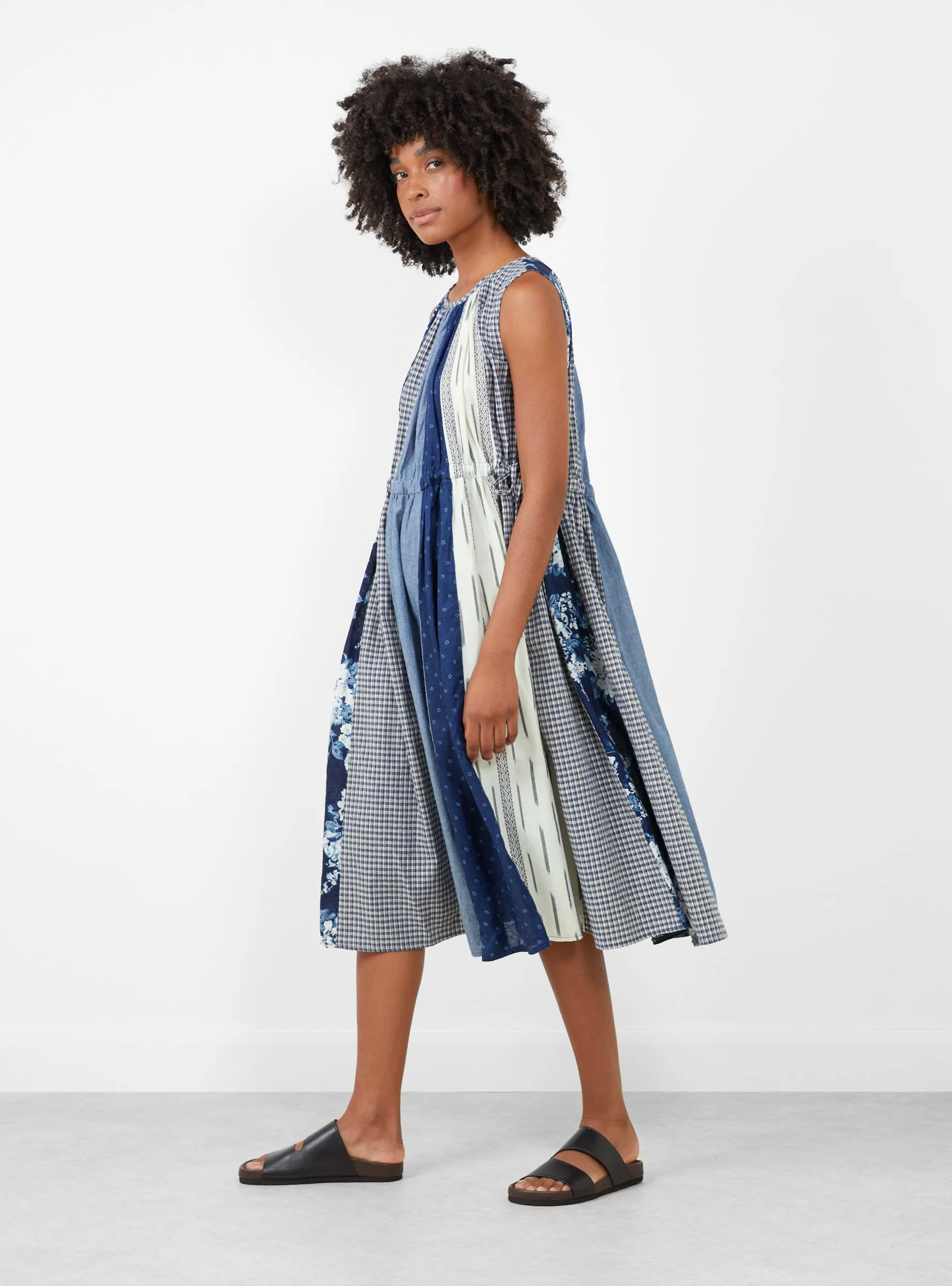 Patchwork KAHLO Dress Indigo sold by Garbstore product image thumbnail 2