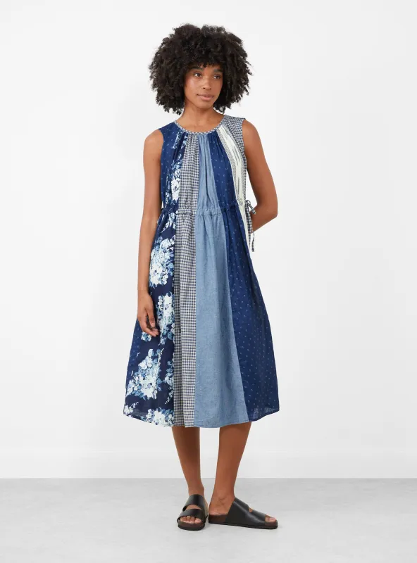 Patchwork KAHLO Dress Indigo sold by Garbstore