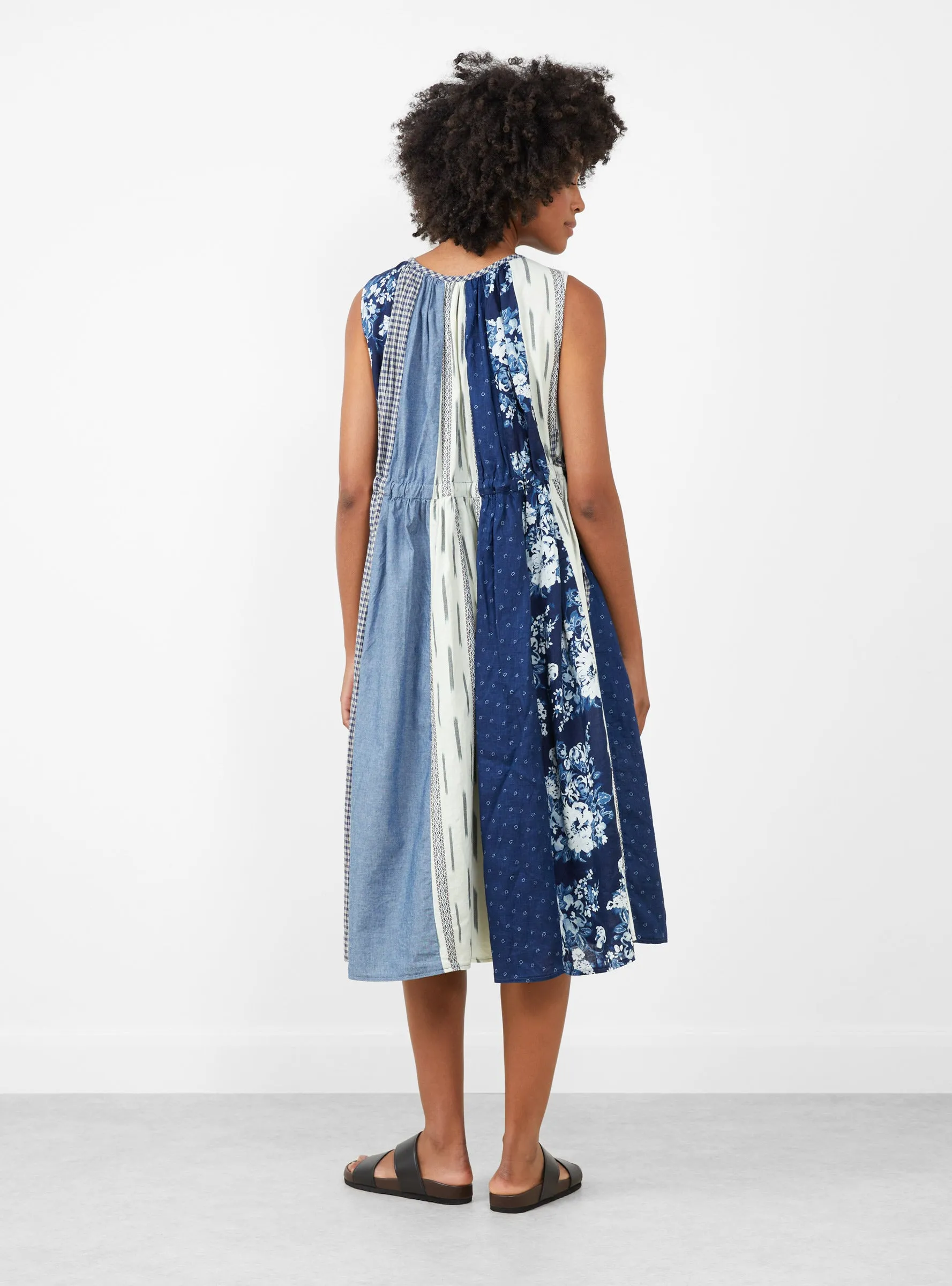 Patchwork KAHLO Dress Indigo sold by Garbstore product image thumbnail 3