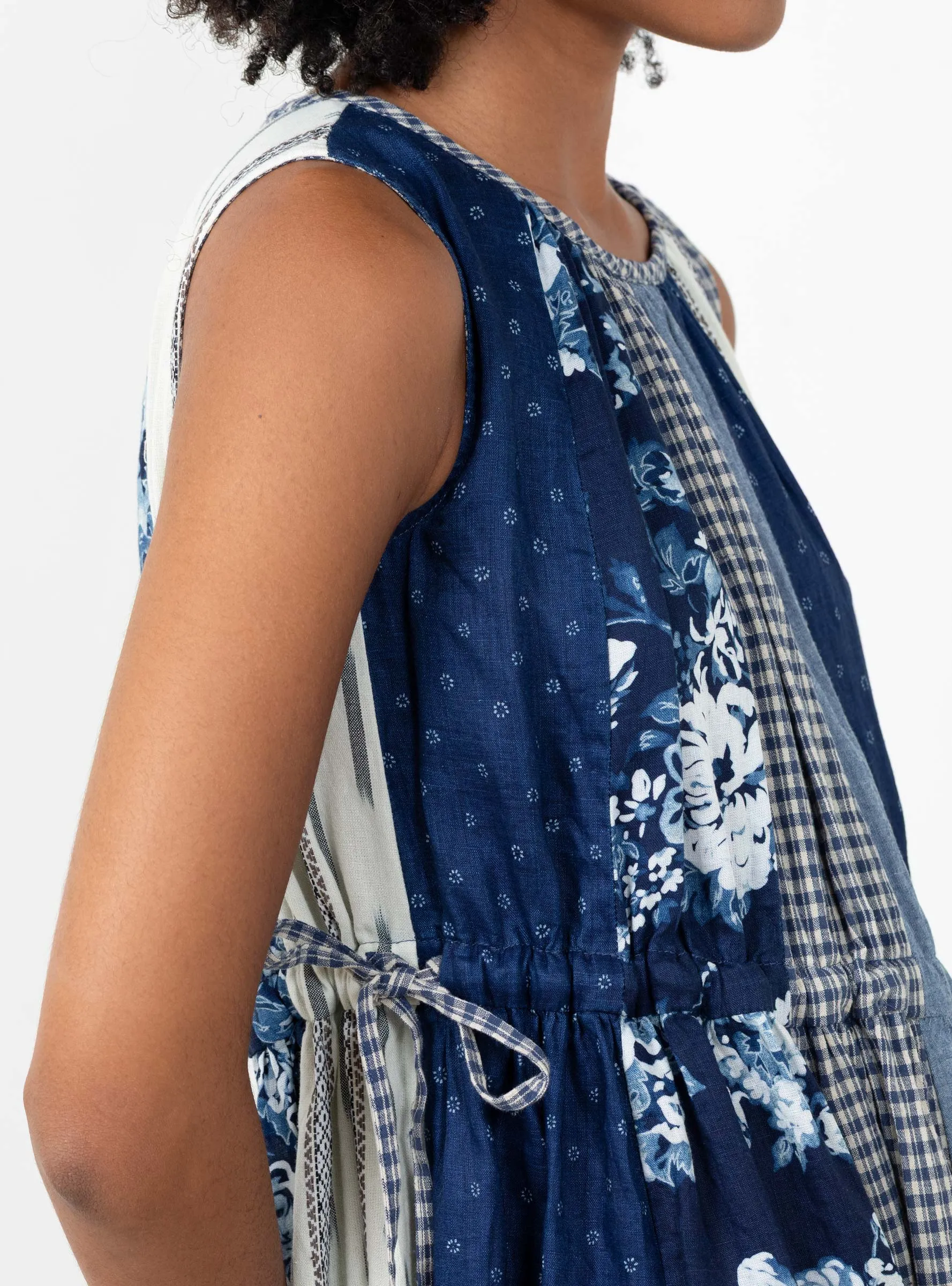 Patchwork KAHLO Dress Indigo sold by Garbstore product image thumbnail 4