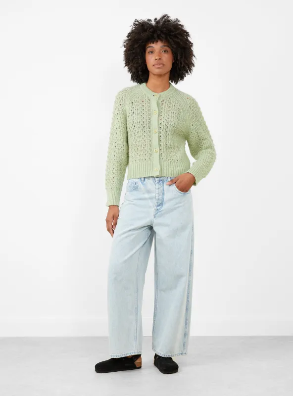 Foxtail Cardigan Lime sold by Garbstore