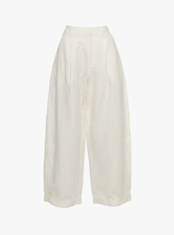 Bari Crop Trouser Cream sold by Garbstore