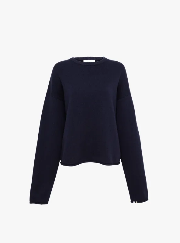 No 426 Comfy Knit Jumper Navy made by extreme cashmere