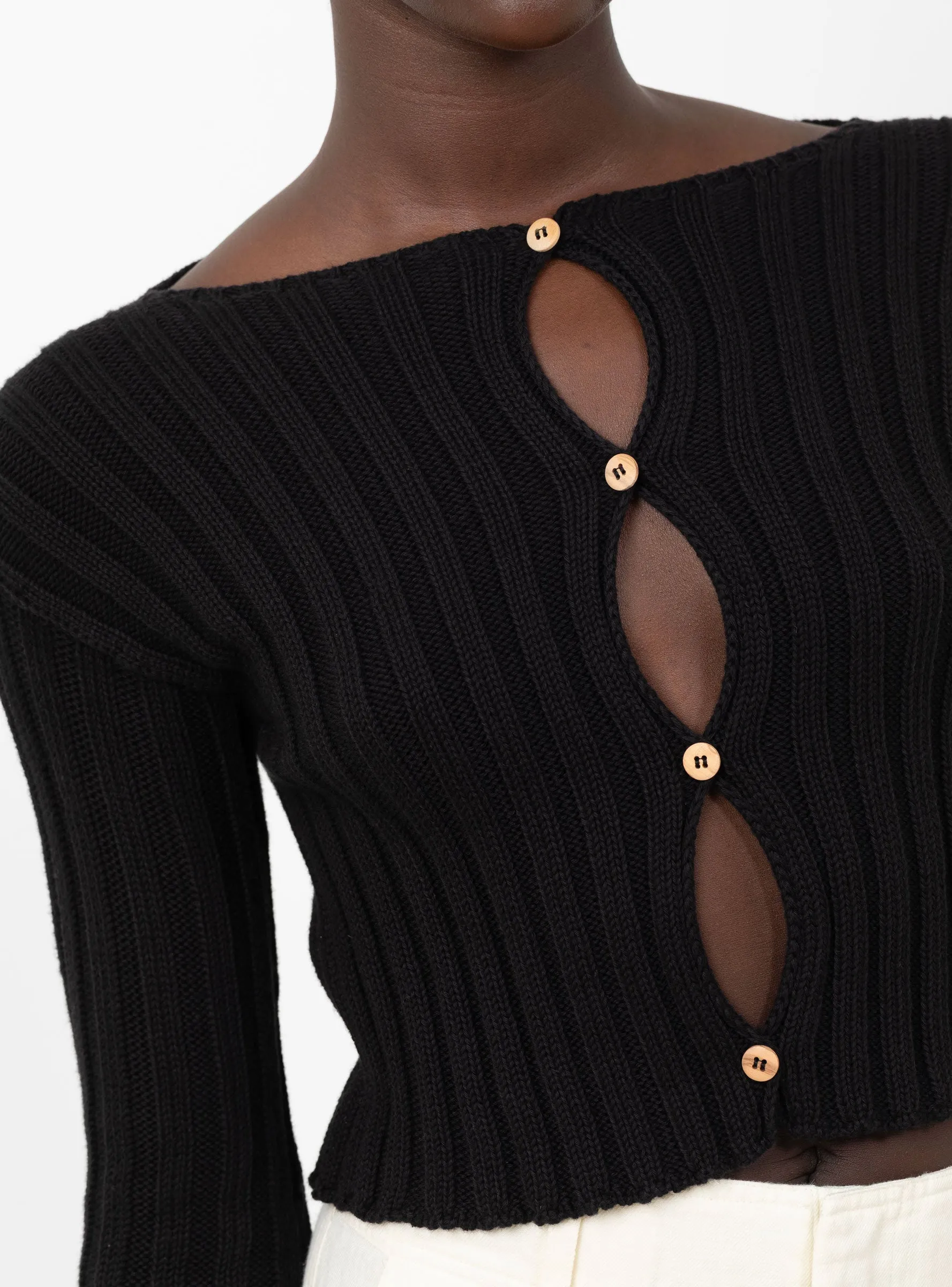 Macau Cardigan Black sold by Garbstore product image thumbnail 5