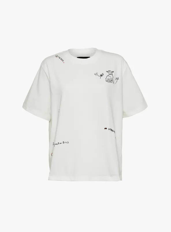 Instante Embroidered T-Shirt White made by Cordera