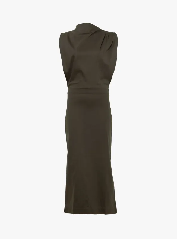 Gemma Dress Maroon Taupe sold by Garbstore