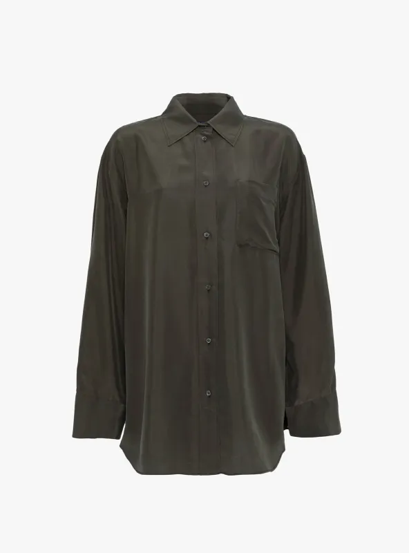 Francesca Shirt Dark Khaki sold by Garbstore
