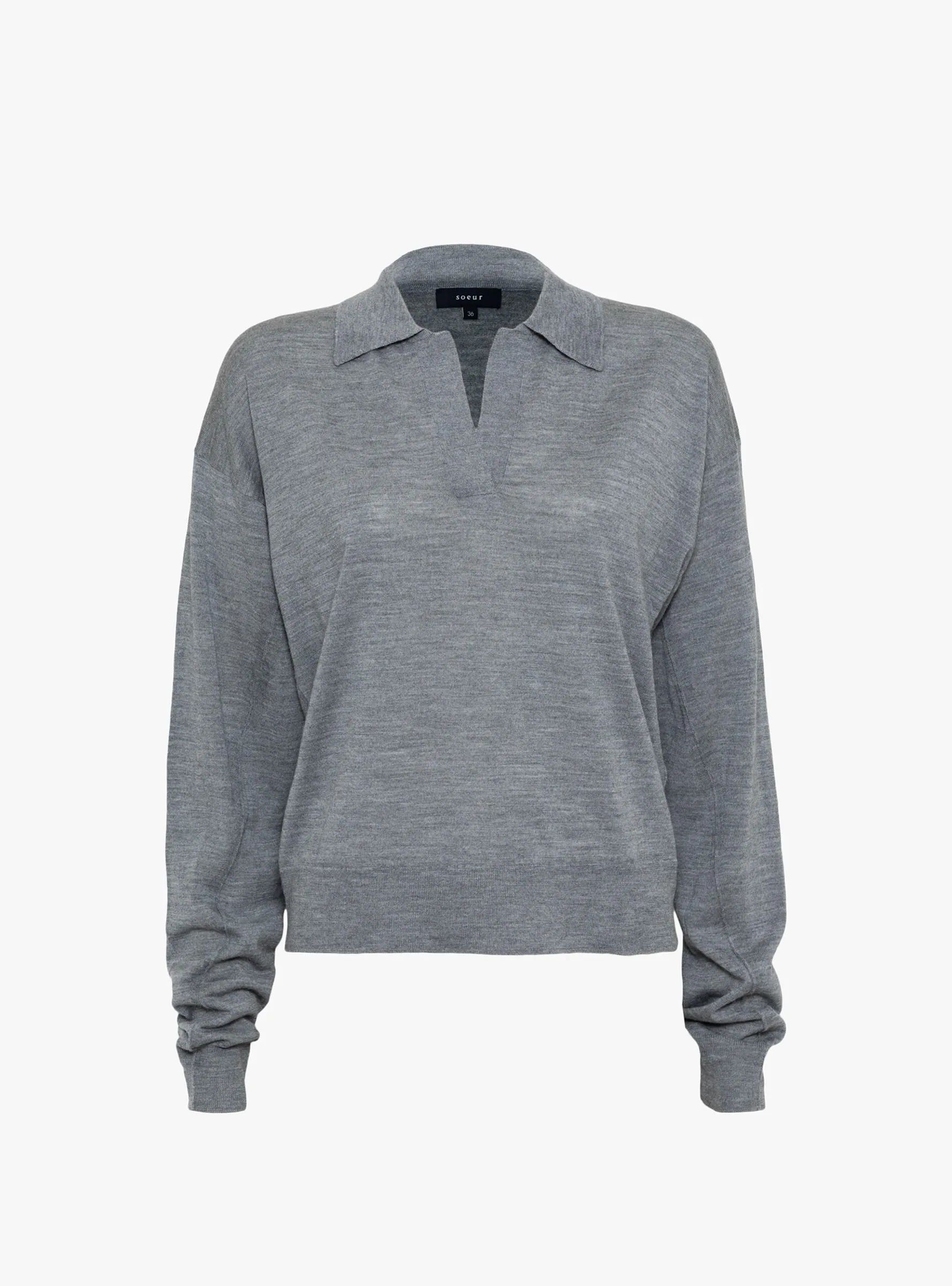 Flemming Knit Top Heather Grey sold by Garbstore