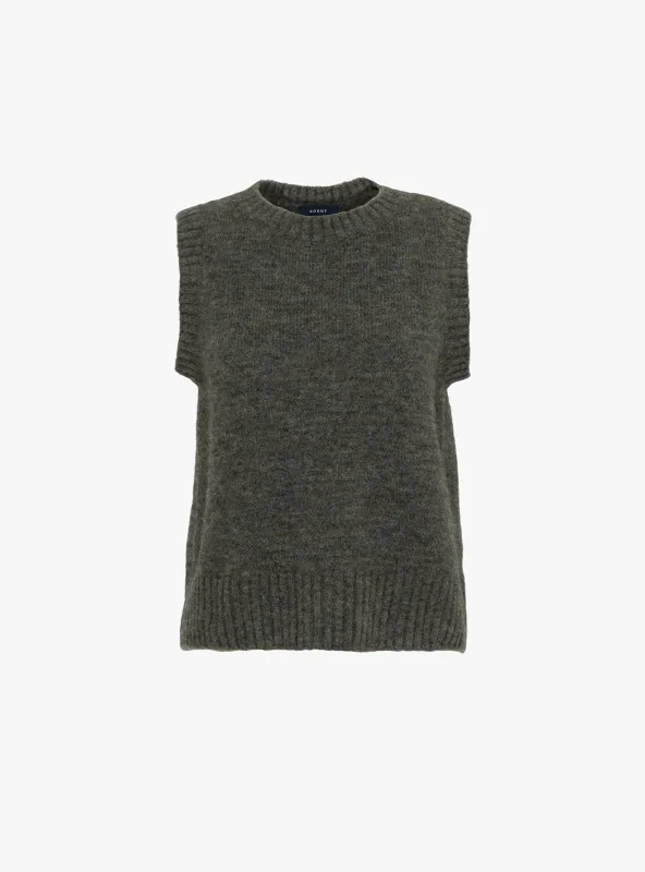 Namaste Knit Vest Heather Grey made by soeur