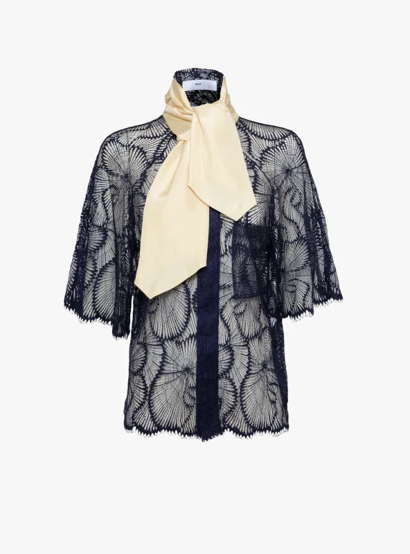 Lace Blouse Navy made by TOGA Pulla