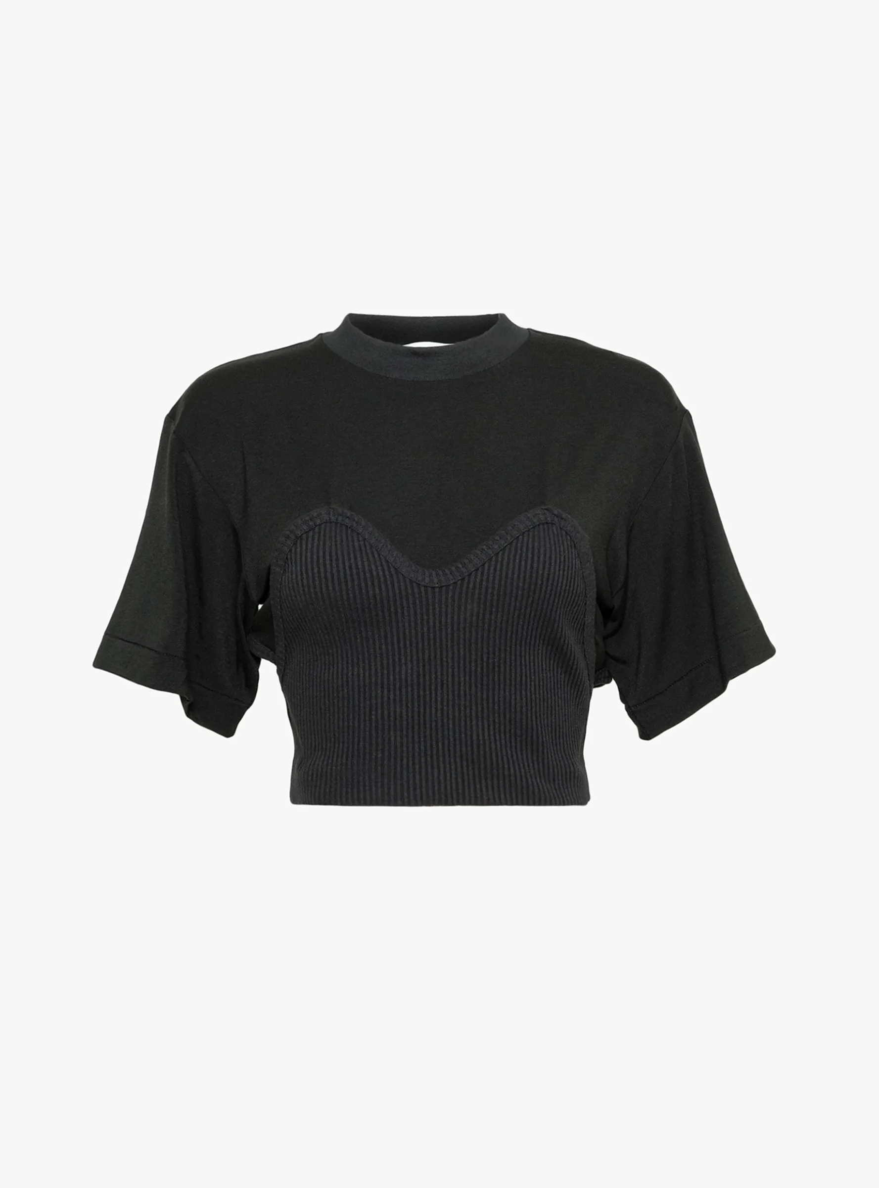 Rib Short Sleeve Jersey Black sold by Garbstore