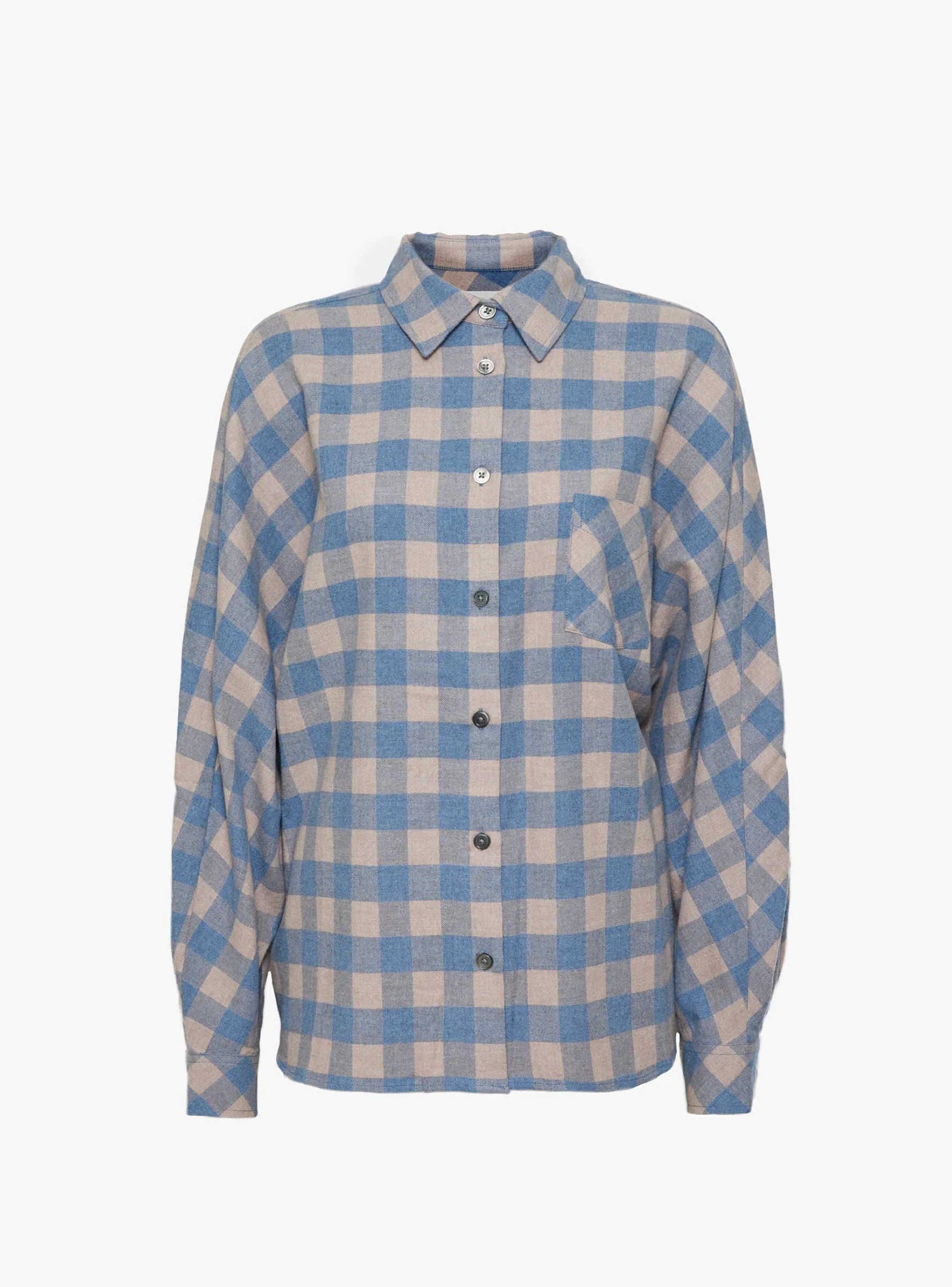Joseph Shirt Blue Check sold by Garbstore