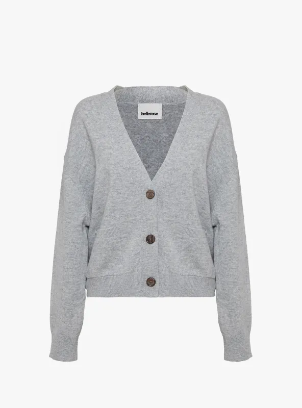 Gakkin Cardigan Light Grey sold by Garbstore