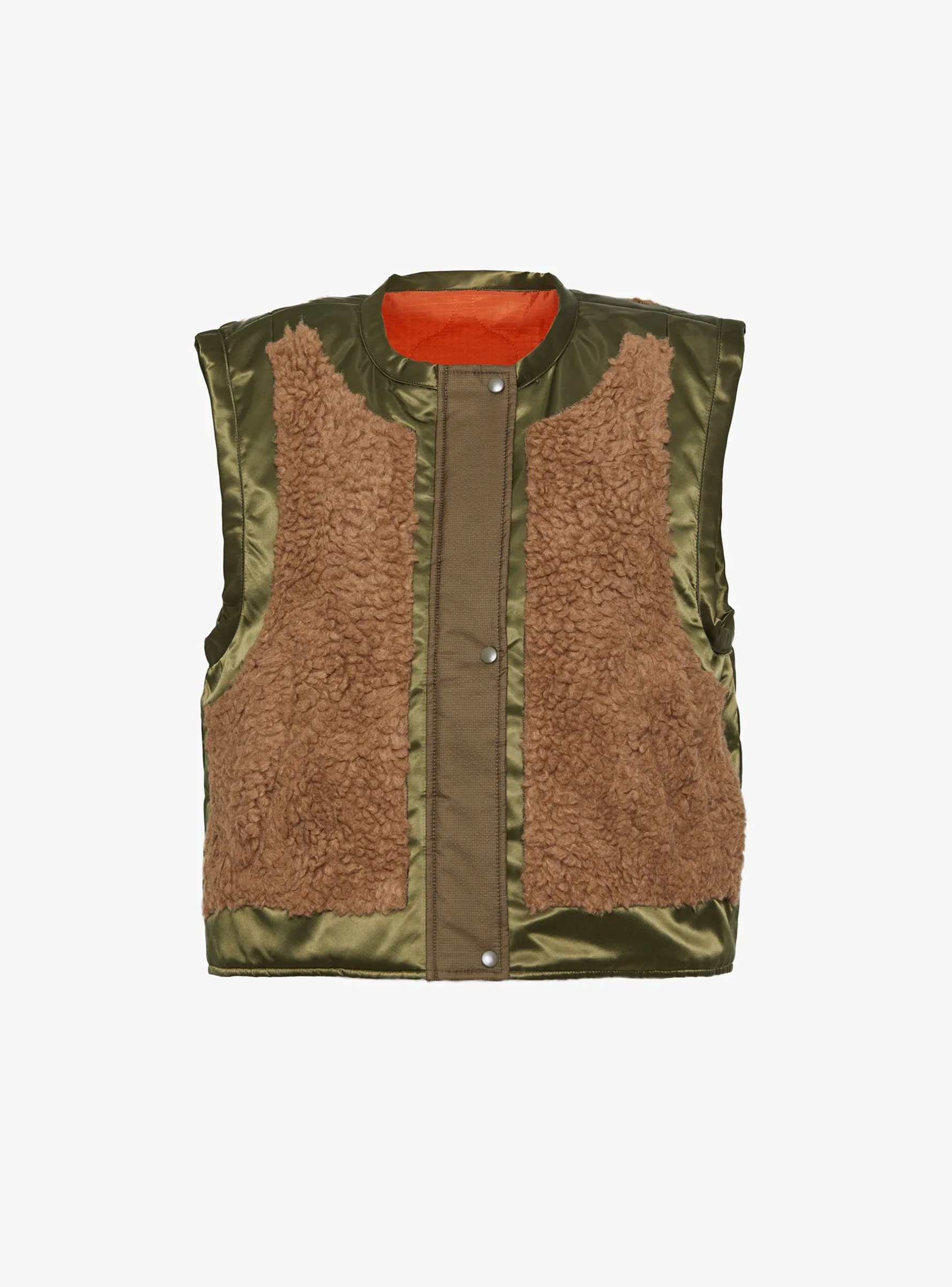 Jensa Gilet Khaki Orange sold by Garbstore