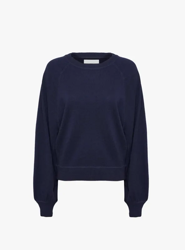 Spanne Knit Jumper Parker Navy sold by Garbstore