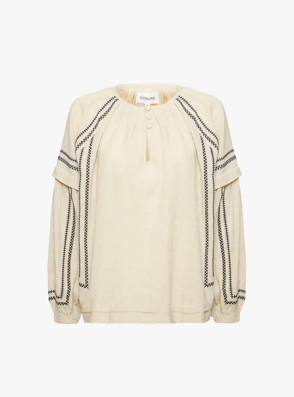 Elodie Shirt Ecru sold by Garbstore