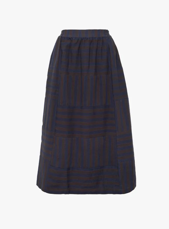 Sky Skirt Navy Stripe made by Garbstore