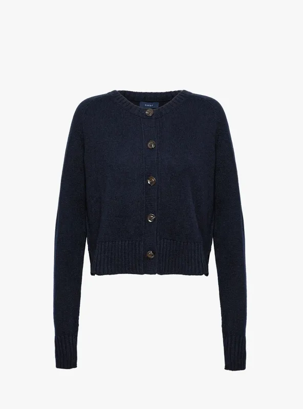 Virginia Knit Cardigan Navy sold by Garbstore