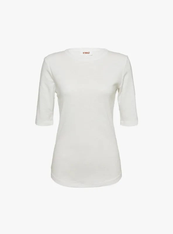 Charlotte Short Sleeve Top White sold by Garbstore