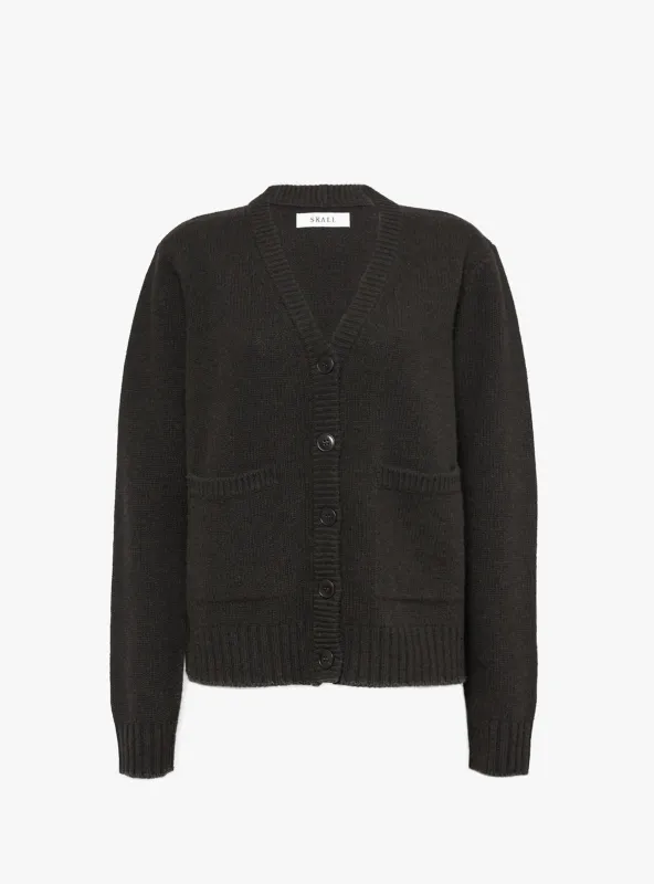 Beti Cardigan Deep Brown sold by Garbstore