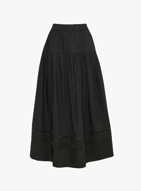Leaf Skirt Black sold by Garbstore