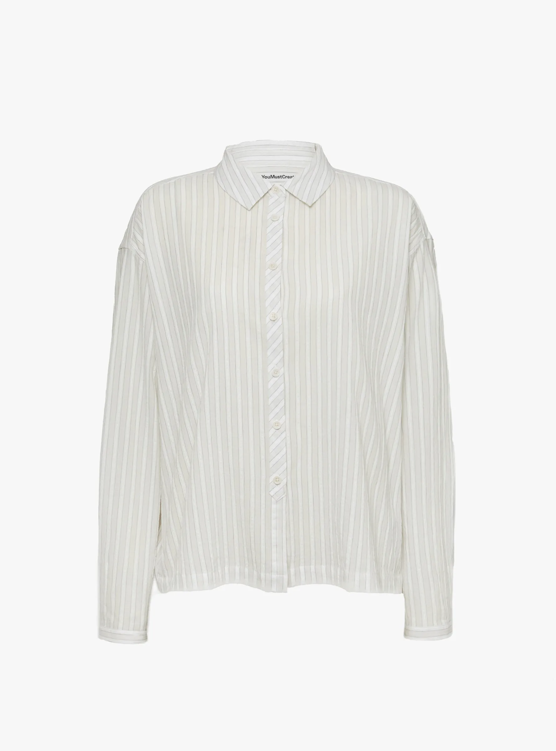 Marianne Long Sleeve Shirt Natural Stripe sold by Garbstore
