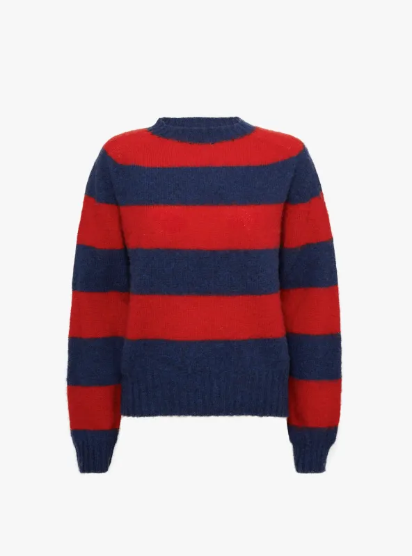 Jets Stripe Knit Blue and Red sold by Garbstore