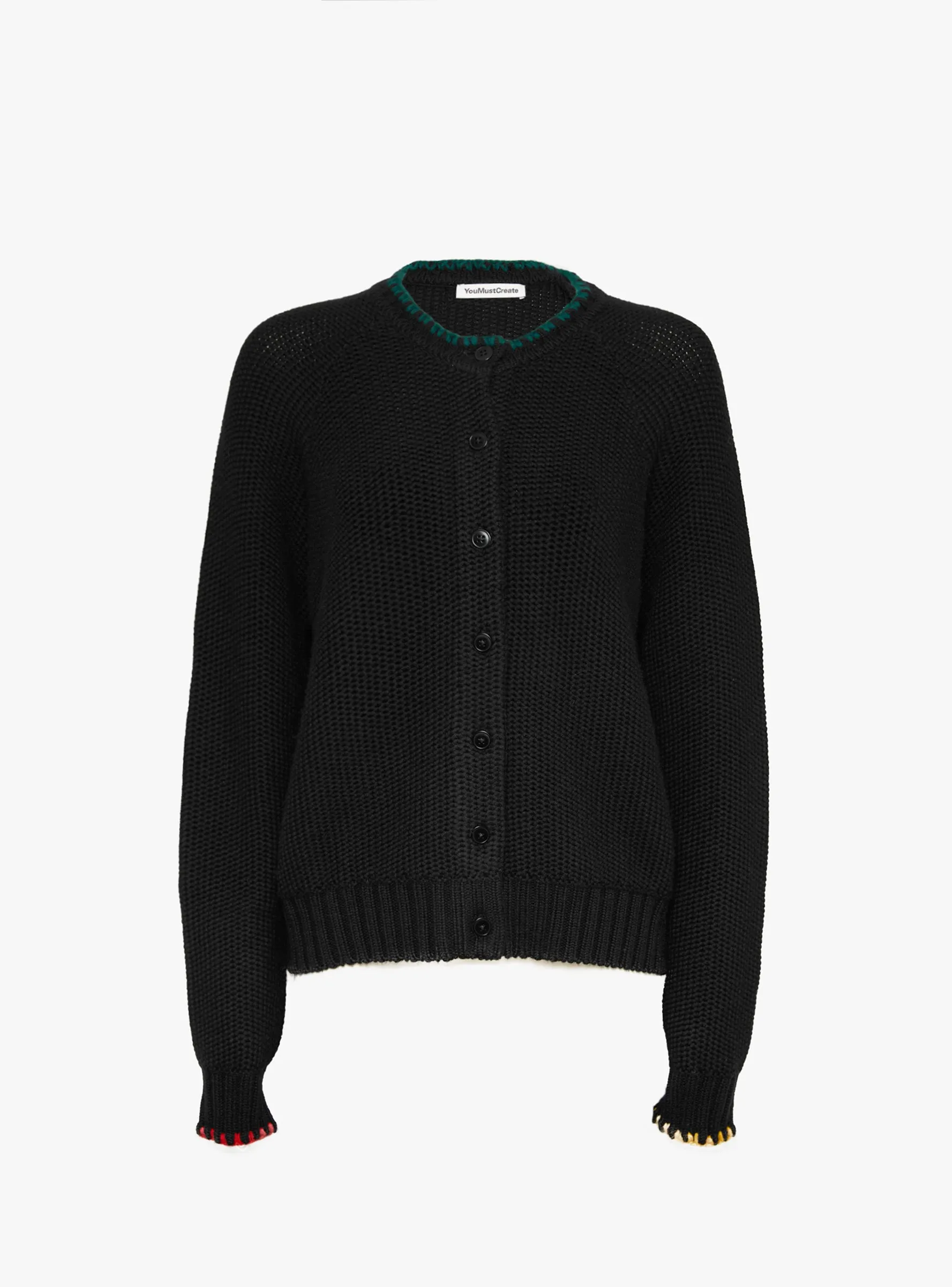 Lotus Cardigan Black sold by Garbstore