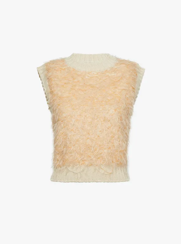 Apollo reversible Knitted Vest Orange sold by Garbstore