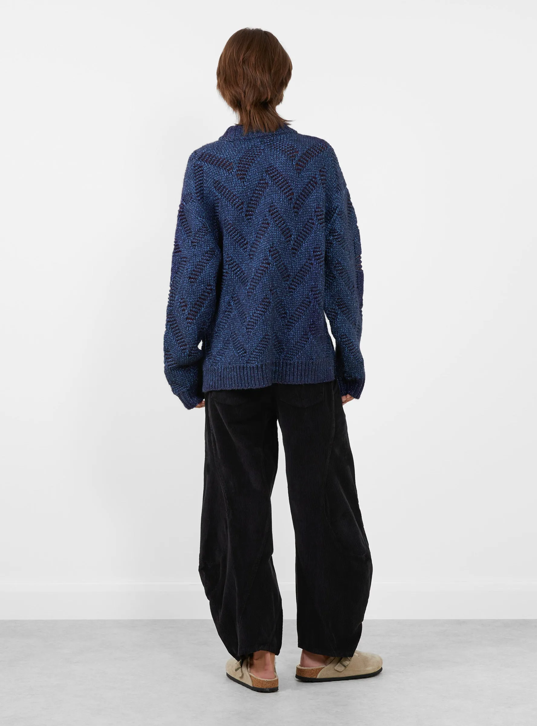 Flat Knitted Jumper Flat Navy sold by Garbstore product image thumbnail 5