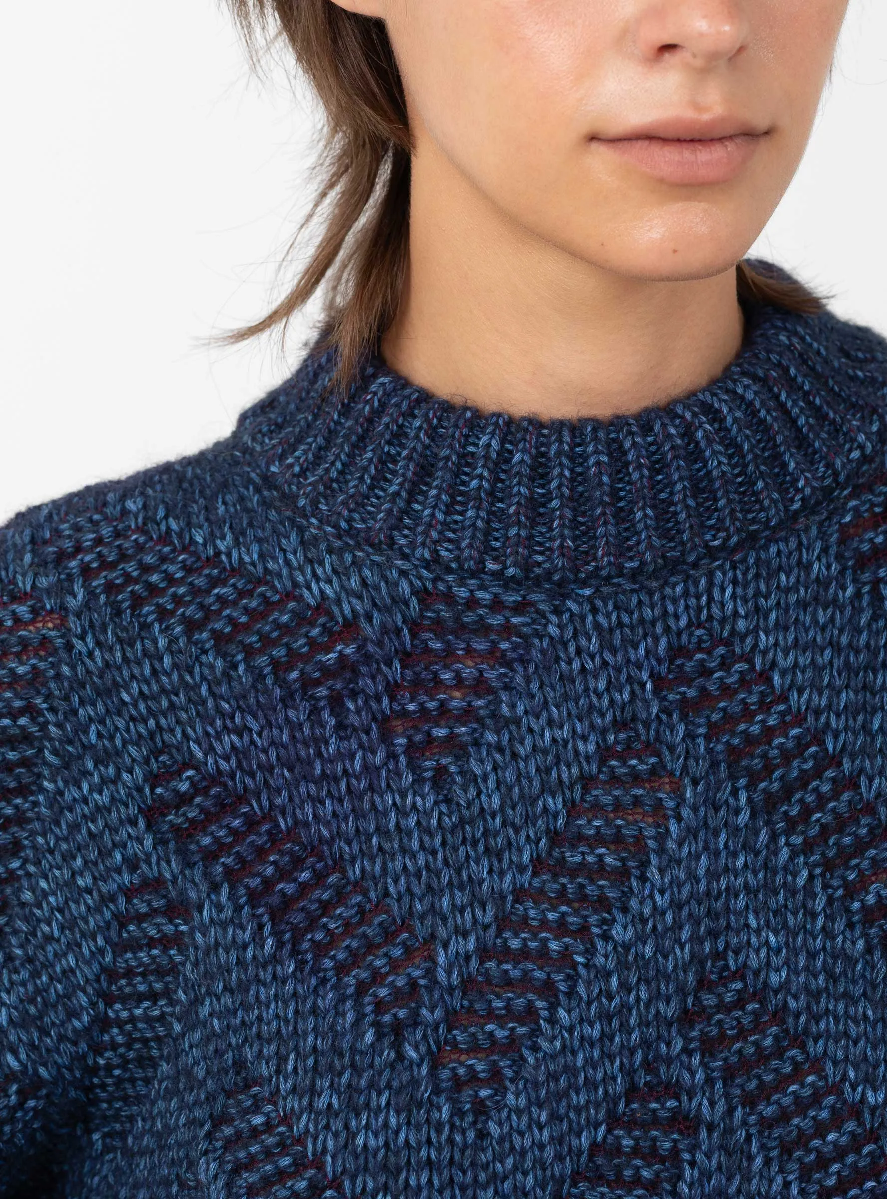Flat Knitted Jumper Flat Navy sold by Garbstore product image thumbnail 4