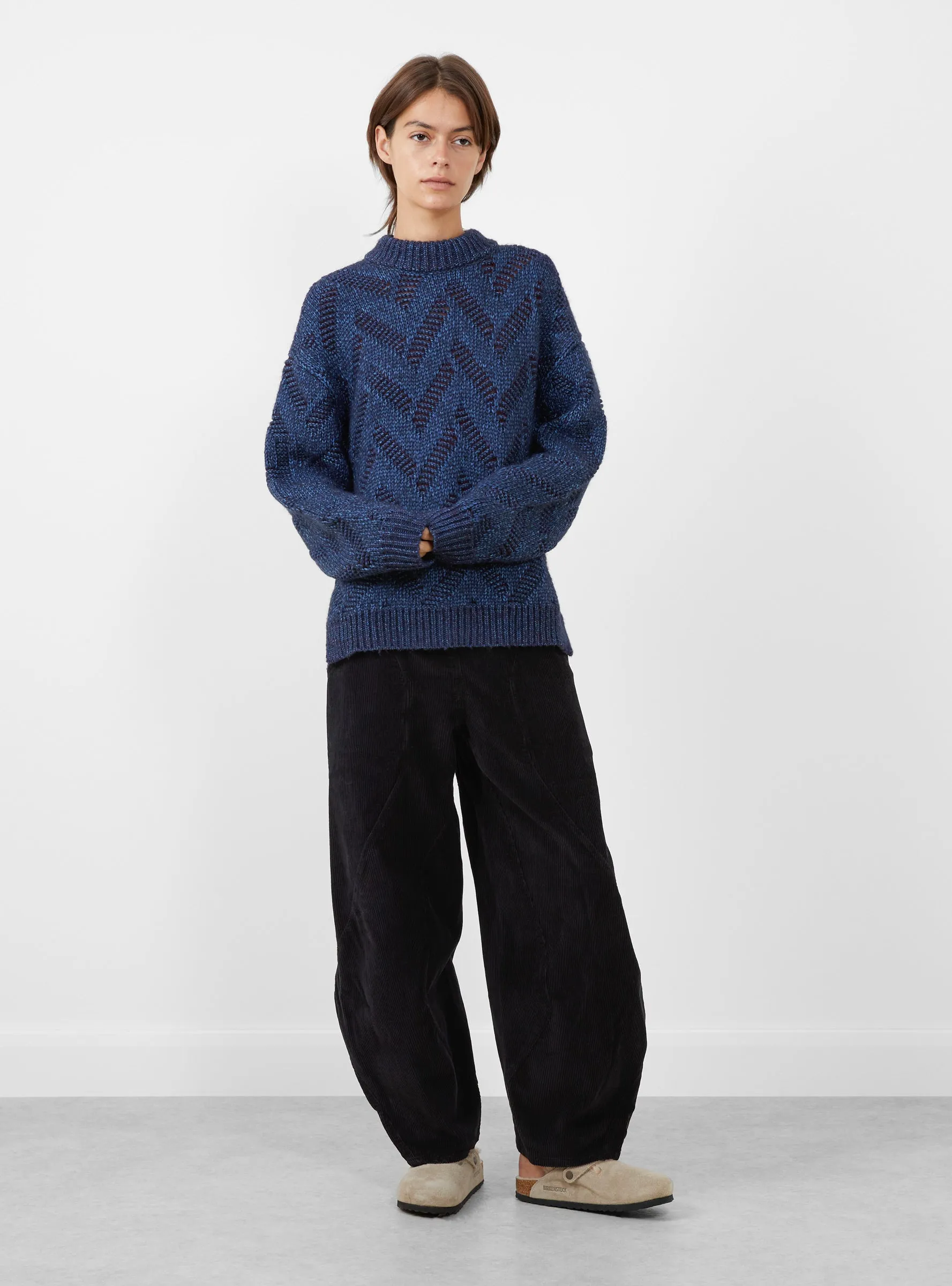 Flat Knitted Jumper Flat Navy sold by Garbstore product image thumbnail 2