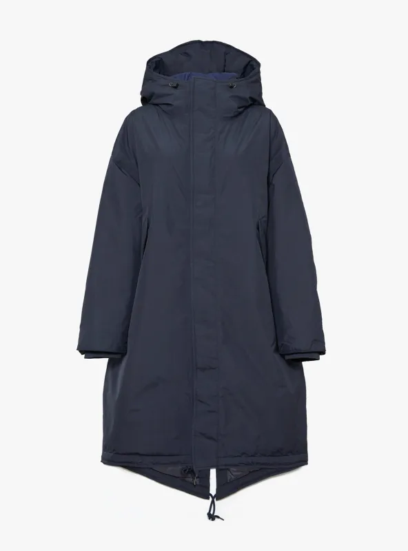 GORE-TEX Long Down Coat Navy made by Nanamica