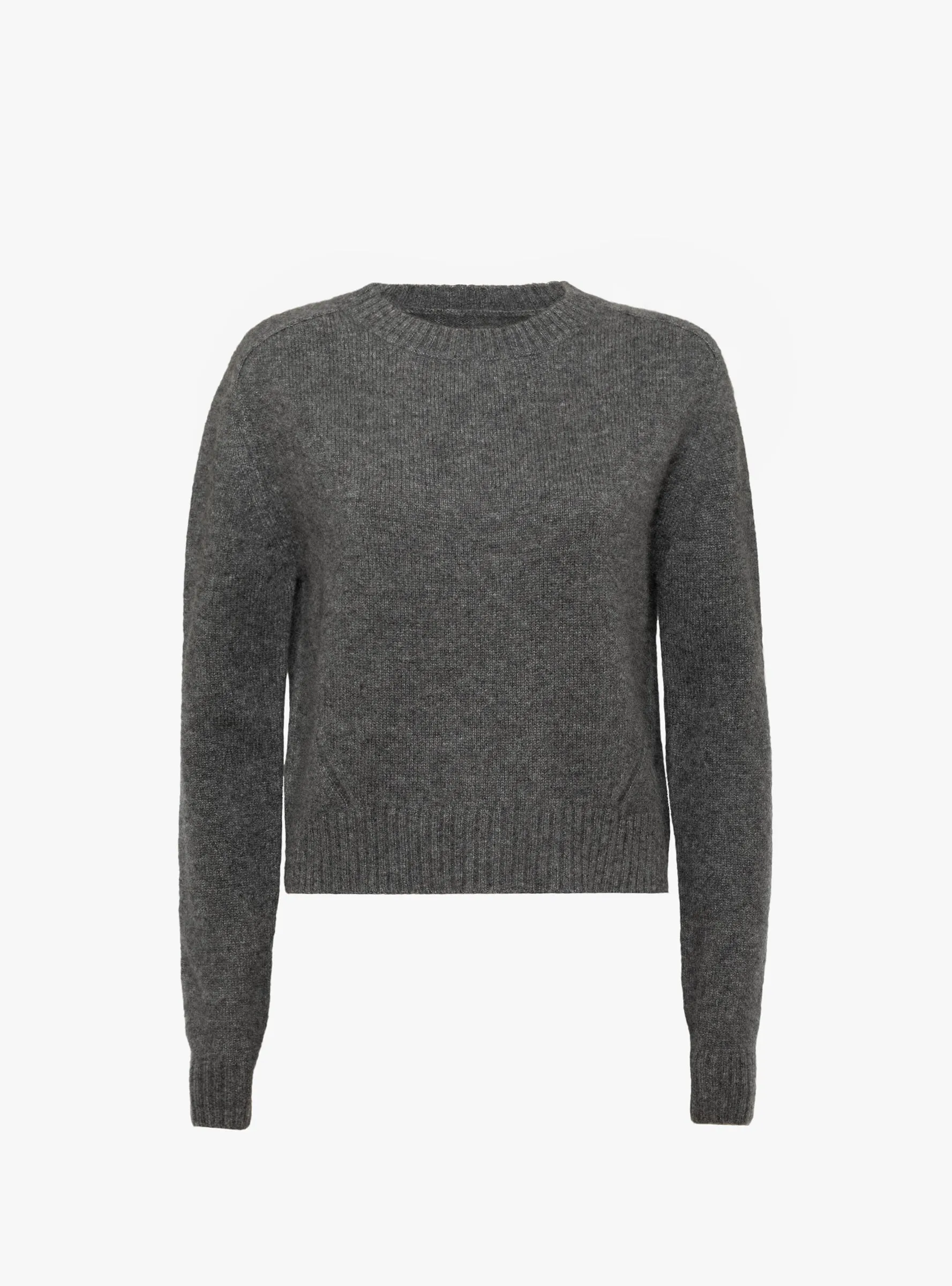 Cropped Saddle Shoulder Crew Neck Jumper Thunder sold by Garbstore