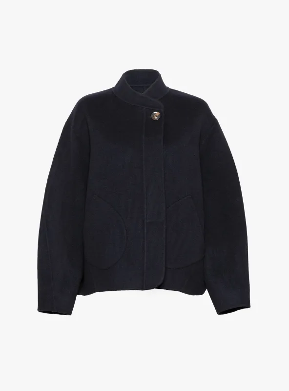 Windsor Coat Deep Navy sold by Garbstore