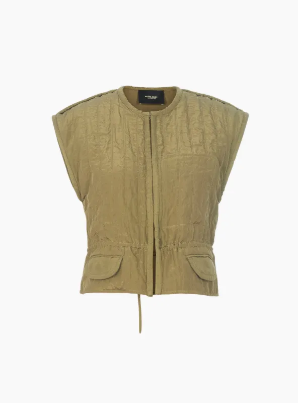 Clifford Vest Olive sold by Garbstore
